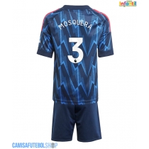 Camisa de time de futebol Arsenal Cristhian Mosquera #3 Replicas 2º Equipamento Infantil 2025-26 Manga Curta (+ Calças curtas)